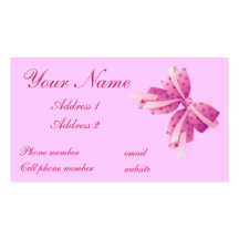 Pink Ribbon Business Card 2