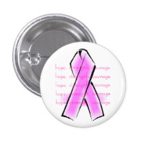 Pink Ribbon Buttons