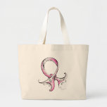 Pink Ribbon Canvas Bags