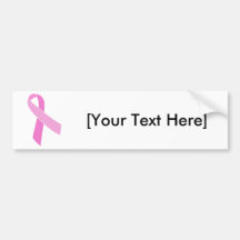 Pink Ribbon Customisable Bumper Stickers