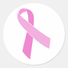 Pink Ribbon Customisable Sticker