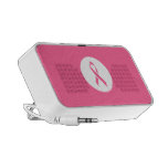 Pink Ribbon Doodle Speakers