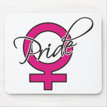 Pink Ribbon Female Pride mousepads