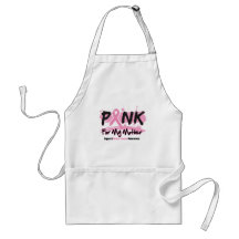 Pink Ribbon For My Mother Breast Cancer Aprons