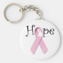 Pink Ribbon Hope Key Chains