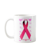 Pink Ribbon - Hope, Love, and Care mugs