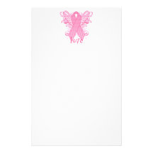 Pink Ribbon Love Stationery Paper