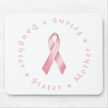Pink Ribbon Mouse Mats