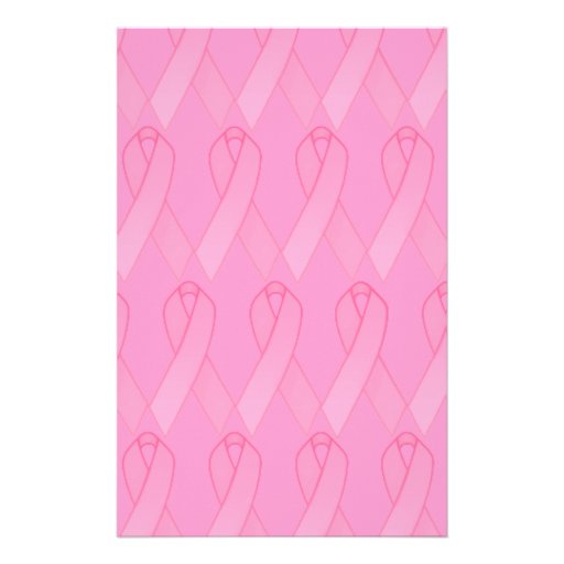 Pink Ribbon Personalized Stationery