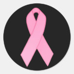 Pink Ribbon Round Sticker
