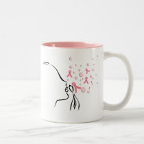 Pink Ribbon Set Me Free mugs