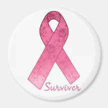 Pink Ribbon Survivor Fridge Magnets
