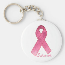 Pink Ribbon Survivor Keychains