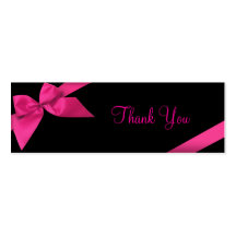 Pink Ribbon Thank You Card Business Card