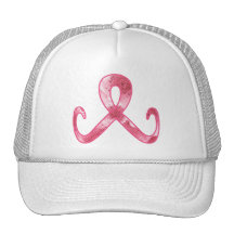 Pink Ribbon Thank You Mesh Hat