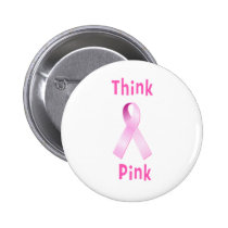 Pink Ribbon - Thnk Pink buttons