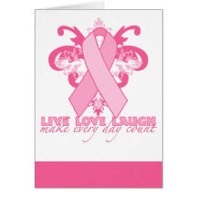 Pink Ribbons Every Day Card