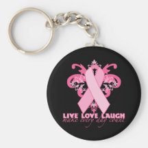 Pink Ribbons Every Day Key Chain