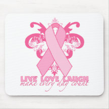 Pink Ribbons Every Day Mouse Pads