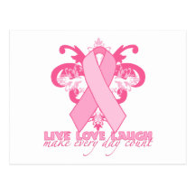 Pink Ribbons Every Day Postcard
