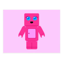 Pink Robot Post Cards