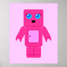 Pink Robot Print