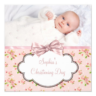 Baby Girl Christening Invitations &amp; Announcements | Zazzle.com.au