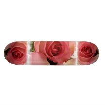 Pink Rose Blossom Skateboard