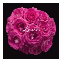 Pink Rose Bouquet Vow Renewal Invitation invitations