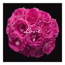 Pink Rose Bouquet Vow Renewal Invitation