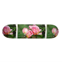 Pink Rose Bud Skateboard