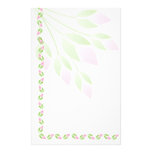 Pink Rose Buds Stationery-Floral