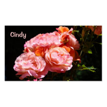 Pink Rose custom Business Cards colourful