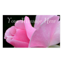 Pink Rose Flower Business Card