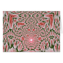 Pink Rose Fractal Art Card