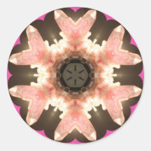 Pink Rose Quartz Pops! Round Sticker