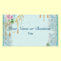 Pink Rose & Tassels business cards