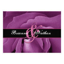Pink Rose Wedding Personalized Announcements