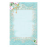 Pink Roses and Lace Stationery