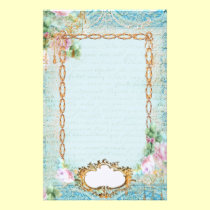Pink Roses and Lace Stationery and Notes stationery