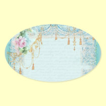 Pink Roses and Lace Stickers Tags stickers