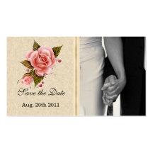 Pink Roses Business Card
