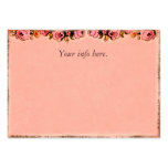 Pink Roses Design Business Profile Card Business Card Templates