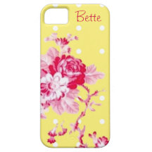 Pink Roses On Yellow iPhone 5 Case
