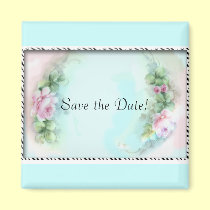 Pink Roses Victorian Style Design Magnet magnets