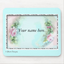 Pink Roses Victorian Style Design mousepads