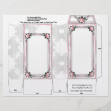 Pink Roses Wedding Pinch Box Party Favours Full Color Flyer