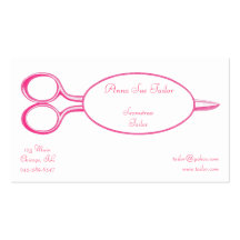Pink Scissor Business Card