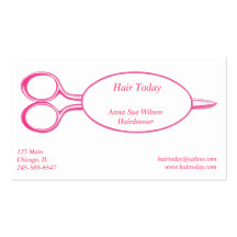 Pink Scissor Business Card