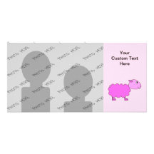 Pink Sheep Photo Greeting Card